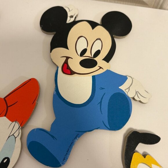 Vintage Walt Disney Wall Decor Characters 1984 Nursery Playroom Cute - Picture 4 of 13